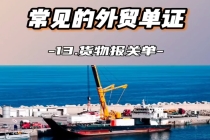 常見的外貿(mào)單證,貨物報關單常識