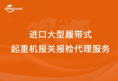 進口大型履帶式起重機報關報檢代理服務